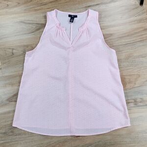 🔺️Gap Pink & White Print Vneck Sleeveless Top XSmall